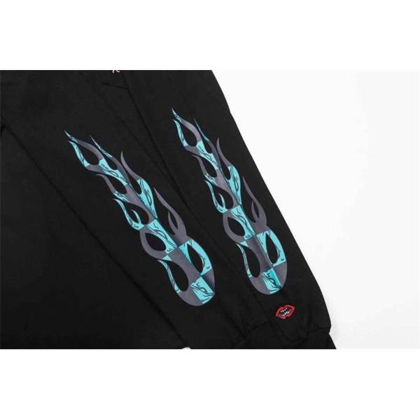 CHROME HEARTS コピー アクティブグラフィック ブラック長袖Tシャツ STAY FASTロゴデザイン クロムハーツ