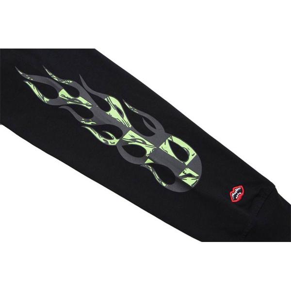 CHROME HEARTS コピー アクティブグラフィック ブラック長袖Tシャツ STAY FASTロゴデザイン クロムハーツ