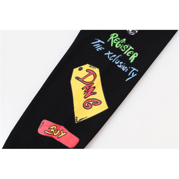 クロムハーツ 偽物 ストリートエッジ グラフィック長袖Tシャツ ブラックアートデザイン CHROME HEARTS