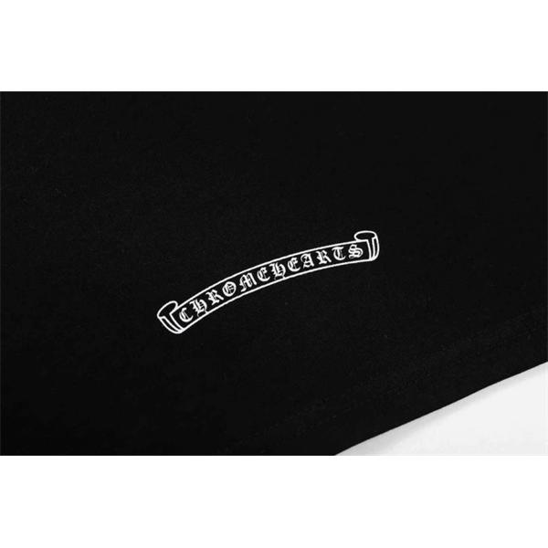 クロムハーツ 偽物 ストリートエッジ グラフィック長袖Tシャツ ブラックアートデザイン CHROME HEARTS