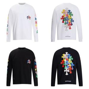 CHROME HEARTS コピー マルチクロス カラーアレンジ 長袖Tシャツ アートモチーフデザイン クロムハーツ