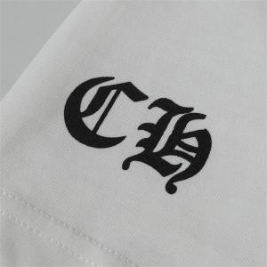 CHROME HEARTS スーパーコピー シンプルラグジュアリー ホワイト長袖Tシャツ クロスラインプリント クロムハーツ