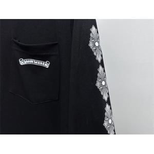 クロムハーツ コピー クラシックエレメント ブラック長袖Tシャツ バッククロスデザイン CHROME HEARTS