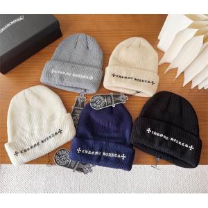 クロムハーツ スーパーコピー クラシックロゴ ニットキャップ クロス刺繍入り CHROME HEARTS