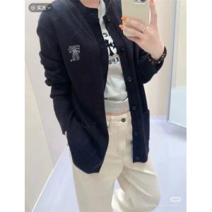 Acne Studios アクネ ストゥディオズ コピー 激安 25FW カシミヤカーディガン メンズ レディース 蝶刺繍 ブラック 高級ニット