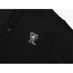 Acne Studios アクネ ストゥディオズ コピー 激安 25FW カシミヤカーディガン メンズ レディース 蝶刺繍 ブラック 高級ニット