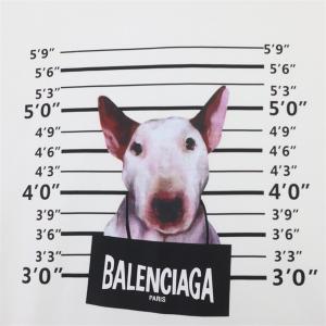 バレンシアガ コピー トレーナー 犬プリント ホワイト カジュアル ユニセックス 長袖 スウェット BALENCIAGA