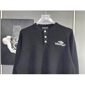 BALENCIAGA 偽物 スウェットシャツ リブ編み 長袖 ボタンデザイン カジュアル トップス バレンシアガ