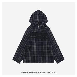 バレンシアガ スーパーコピー フードジャケット チェック柄 ジップアップ カジュアル 長袖 BALENCIAGA