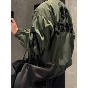 バレンシアガ 偽物 ナイロンブルゾン ミリタリー ロゴプリント シルエット カジュアル BALENCIAGA