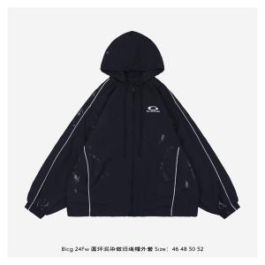 バレンシアガ 偽物 フードジャケット ヴィンテージ加工 スプラッシュデザイン 高品質 アウター BALENCIAGA