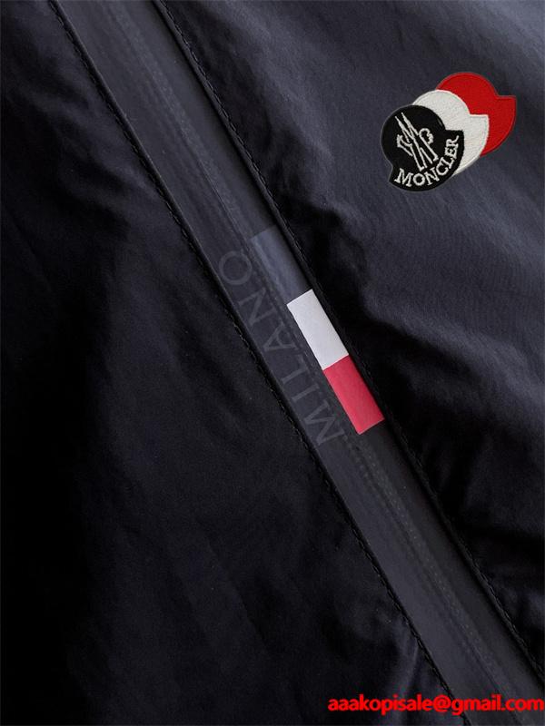 モンクレール MONCLER コピー ナイロンフーディ メンズ 防風 撥水 ロゴ刺繍 シンプル アウター