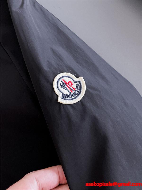 モンクレール MONCLER コピー ナイロンフーディ メンズ 防風 撥水 ロゴ刺繍 シンプル アウター