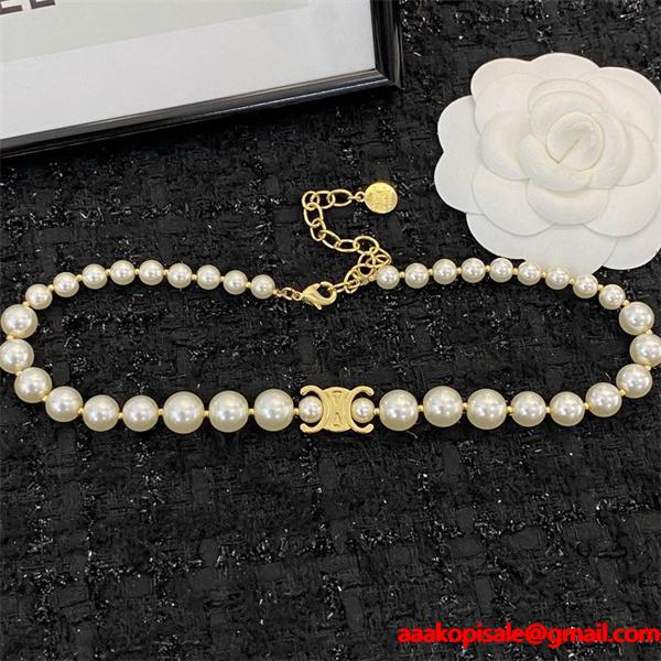 セリーヌ Celine 2025新作 ゴールドプレート クラシックチェーン ネックレス 偽物