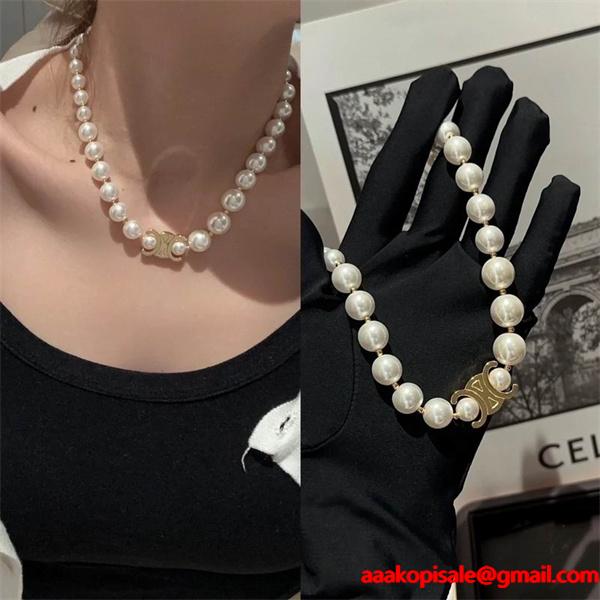 セリーヌ Celine 2025新作 ゴールドプレート クラシックチェーン ネックレス 偽物