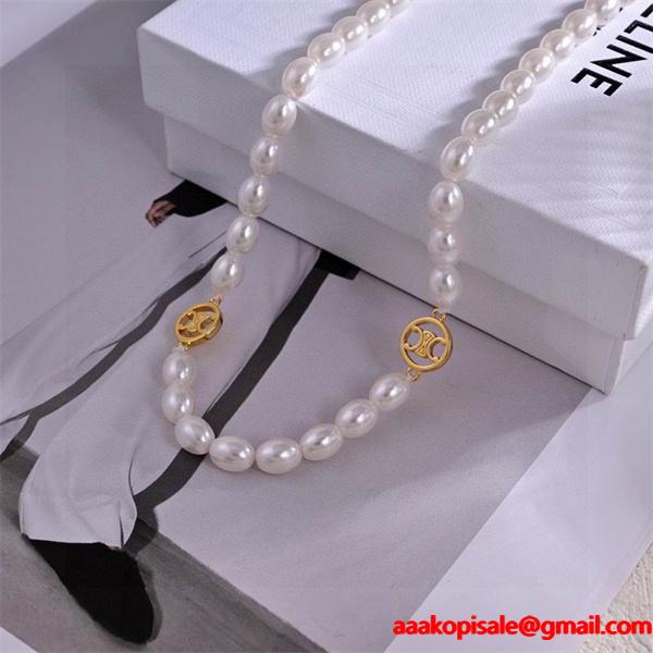 2025冬 人気パール×トリオンフ ネックレス セリーヌ Celine スーパー コピー 秋冬トレンドモデル