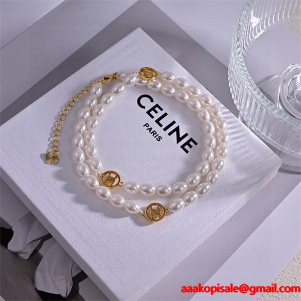 2025冬 人気パール×トリオンフ ネックレス セリーヌ Celine スーパー コピー 秋冬トレンドモデル