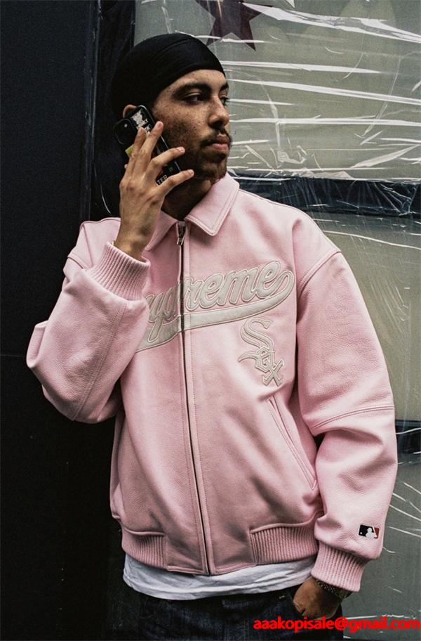 ブラック 2025秋冬 プレミアム質感 シュプリーム Supreme スーパーコピー レザージャケット