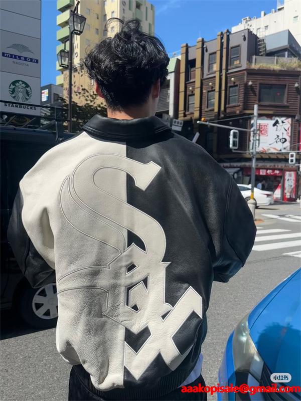 ブラック 2025秋冬 プレミアム質感 シュプリーム Supreme スーパーコピー レザージャケット