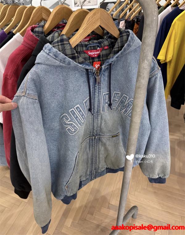 Supreme シュプリーム コピー ライトブルー 2025秋冬 ヴィンテージ風 デニムパーカー