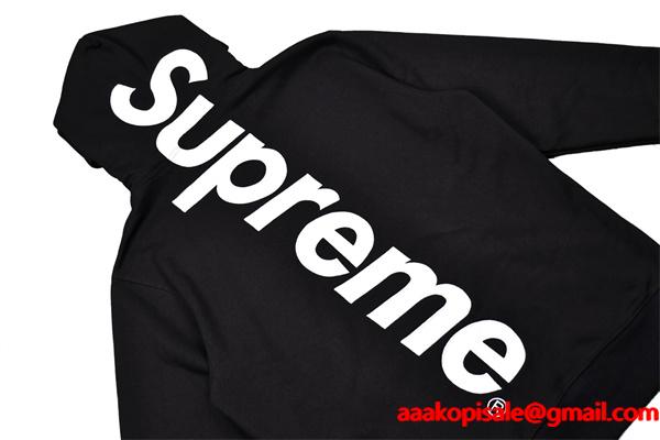 Supreme シュプリーム スーパーコピー ブラック 2025秋冬 バックインパクト 縦ロゴパーカー