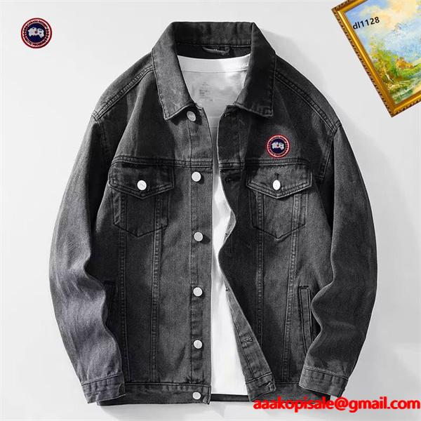 Canada Goose コピー デニムジャケット ブラックデニム 2025秋冬 ヴィンテージ風 カナダグース 