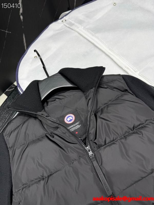  2025秋冬 ネイビー都会モダン ニットダウンジャケット 偽物 カナダグース Canada Goose