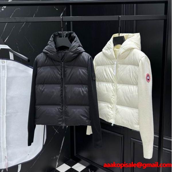 2025秋冬 ホワイト 柔美ニットダウンジャケット コピー カナダグース Canada Goose