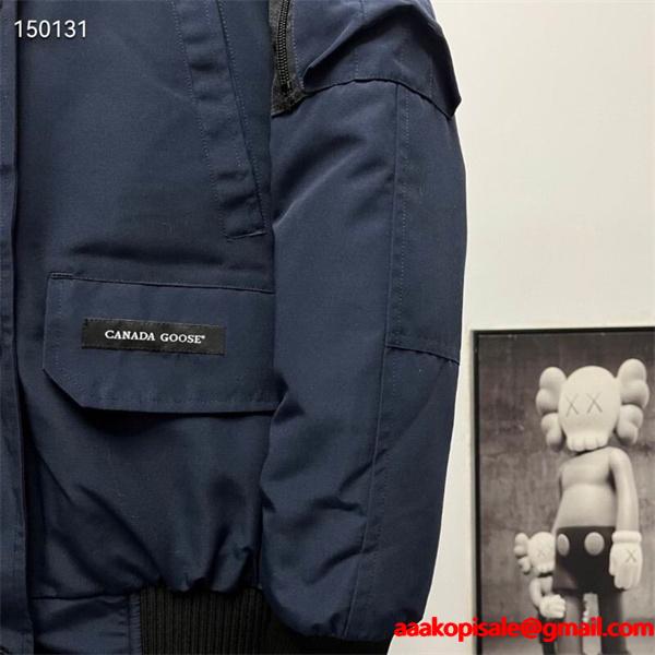 2025秋冬 ネイビー 防寒ファー付きダウンジャケット スーパーコピー カナダグース Canada Goose