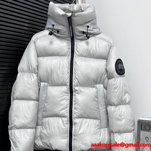グレー 2025秋冬 シンプルファー ダウンジャケット スーパーコピー カナダグース Canada Goose