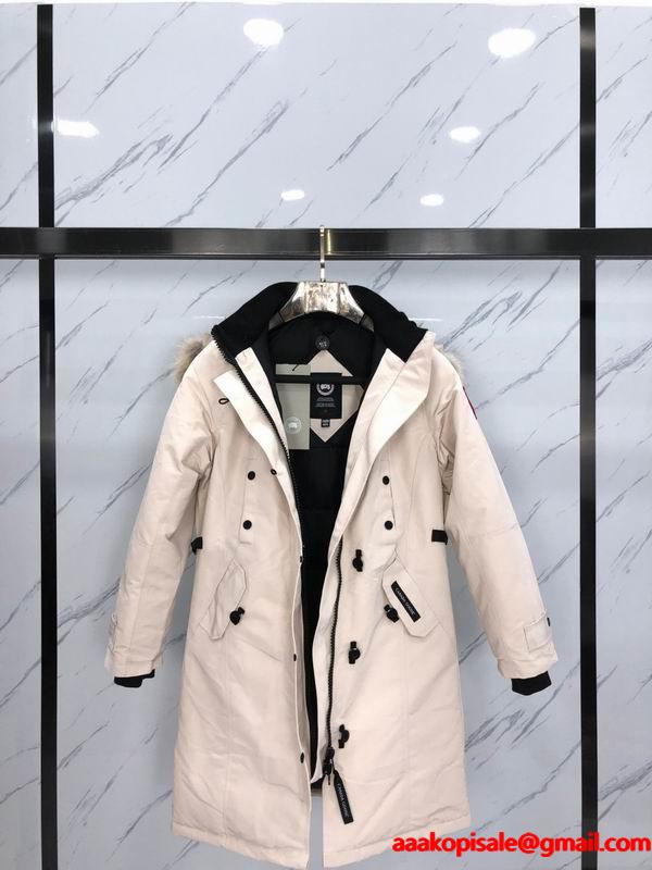 カナダグース Canada Goose 2025秋冬 ホワイト ロングダウンコート スーパーコピー 当店イチオシ