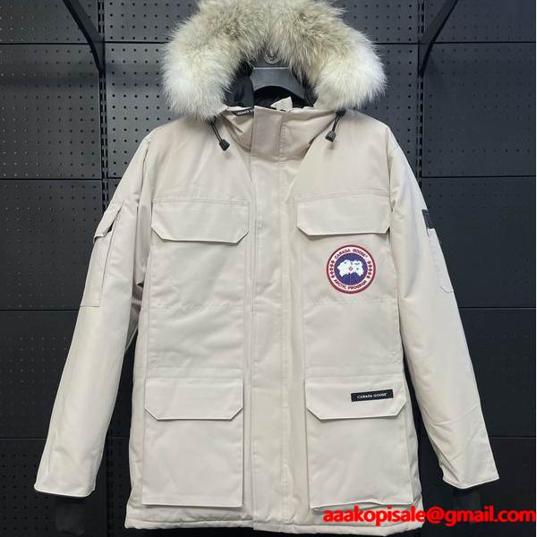 スモーキーグレージュ 2025秋冬 シンプル防寒ダウンジャケット カナダグース Canada Goose 偽物