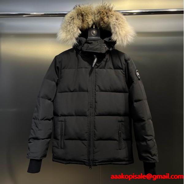 2025秋冬 ダークグレー ファーフード防寒ショートダウン カナダグース Canada Goose コピー