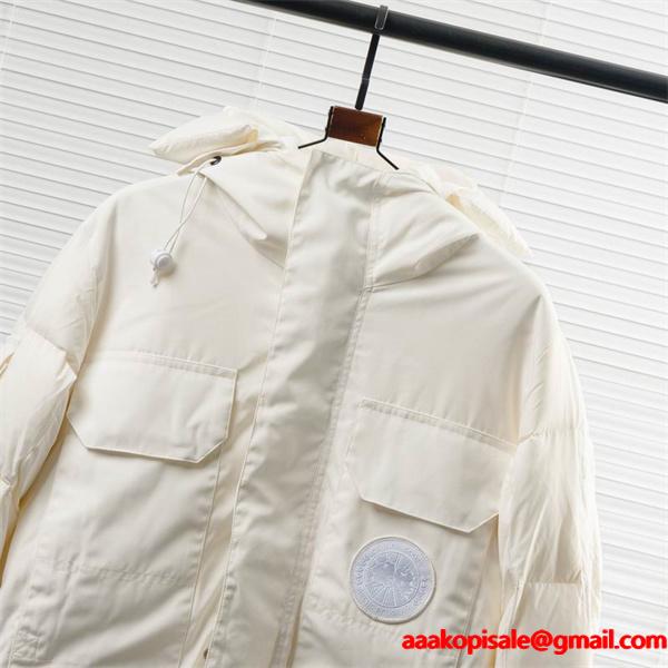 カナダグース Canada Goose 偽物 2025秋冬 マットブラック ミリタリースタイルロングダウン