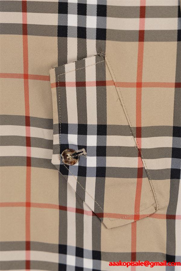 Burberry カーキ格子柄 秋冬注目 バーバリー スーパーコピー ジャケット シグネチャーデザイン