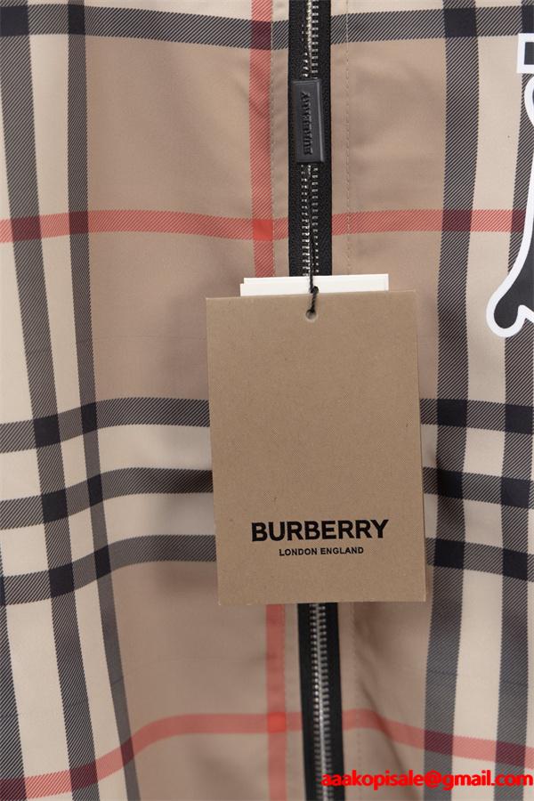 Burberry カーキ格子柄 秋冬注目 バーバリー コピー ブルマン ジャケット シグネチャーデザイン