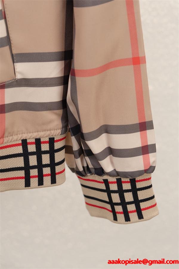 Burberry カーキ格子柄 秋冬注目 バーバリー コピー ブルマン ジャケット シグネチャーデザイン