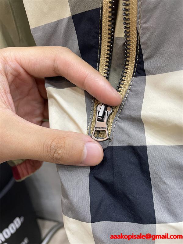 Burberry カーキ格子柄デザイン 秋冬特選ファッション バーバリー スーパーコピー パーカー シグネチャー定番