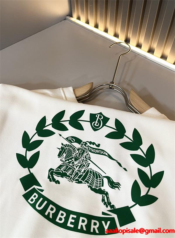 Burberry 黒色緑ロゴアクセント 2025秋冬定番ファッション バーバリー コピー パーカー 日常使い万能