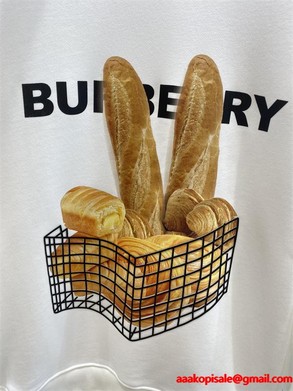 白色パンアクセント 2025秋冬ユニーク注目 バーバリー 偽物 パーカー デザイナー別注風  Burberry