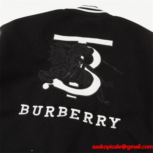 黒色レザーアクセント 秋冬特選ファッション バーバリー コピー ブルマンジャケット デザイナー風 Burberry