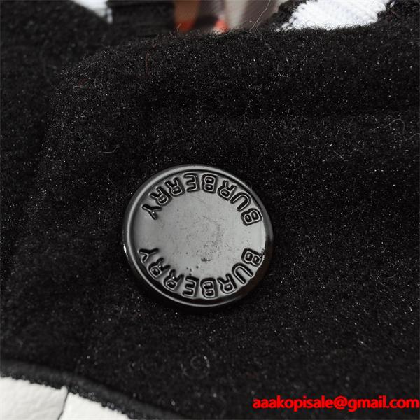 黒色レザーアクセント 秋冬特選ファッション バーバリー コピー ブルマンジャケット デザイナー風 Burberry