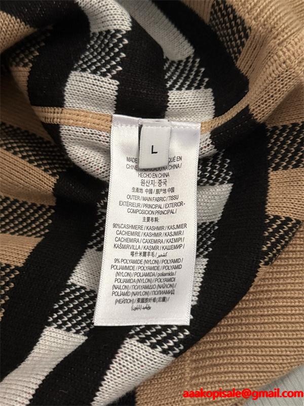 カーキロゴアクセント 秋冬大人気注目 バーバリー 偽物 パーカーニット クオリティ Burberry 2025AW注目