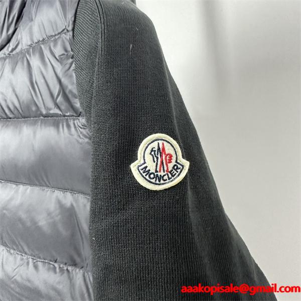 2025秋冬 ホワイト 上品さ抜群 保温性優秀 モンクレール スーパーコピー ニット袖ダウンジャケット Moncler 