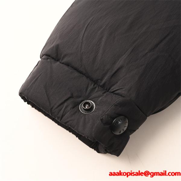 Moncler 寒中対応 ブラック 立体ロゴ ハードルーフ付き モンクレール スーパーコピー ダウンジャケット