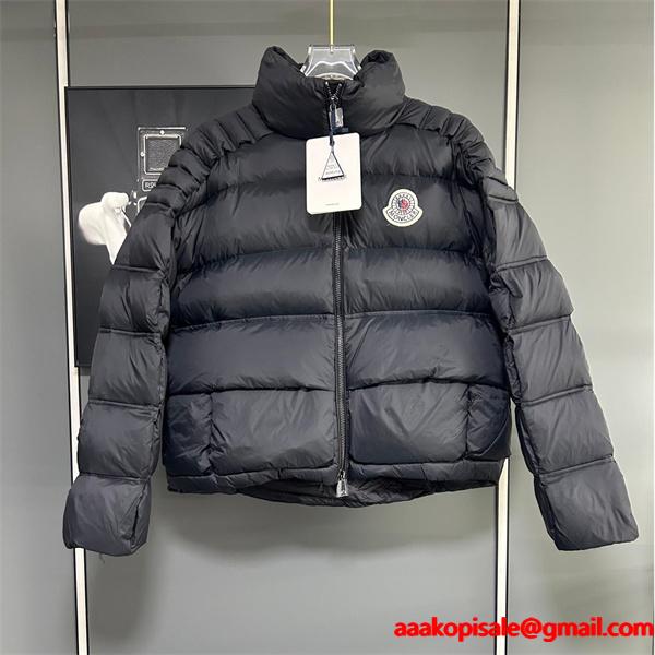 ブラック 大ロゴ ショートモデル モンクレール 偽物 ダウンジャケット 秋冬トレンドモデル Moncler 2025秋冬
