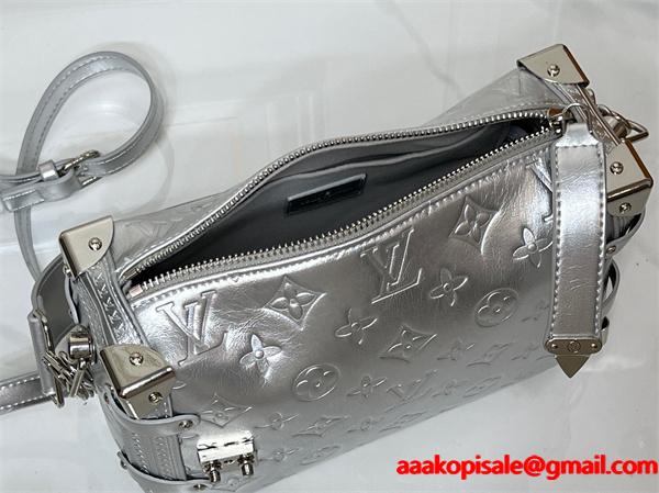 Louis Vuitton 冬の輝き シルバー 圧紋デザイン ボックス型 ルイヴィトン スーパーコピー ショルダーバッグ
