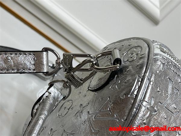 シルバー 圧紋 スピーディ型 ルイヴィトン コピー ハンドバッグ 季節限定モデル Louis Vuitton 年末年始