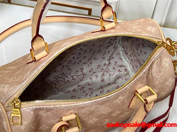 Louis Vuitton 冬のぬくもり ベージュ キャットチャーム スピーディ型 ルイヴィトン コピー ハンドバッグ