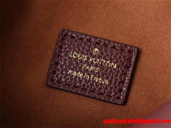 ワインレッド 2 ウェイ仕様 ハンドル付き ルイヴィトン コピー バケットバッグ Louis Vuitton 冬の華やぎ